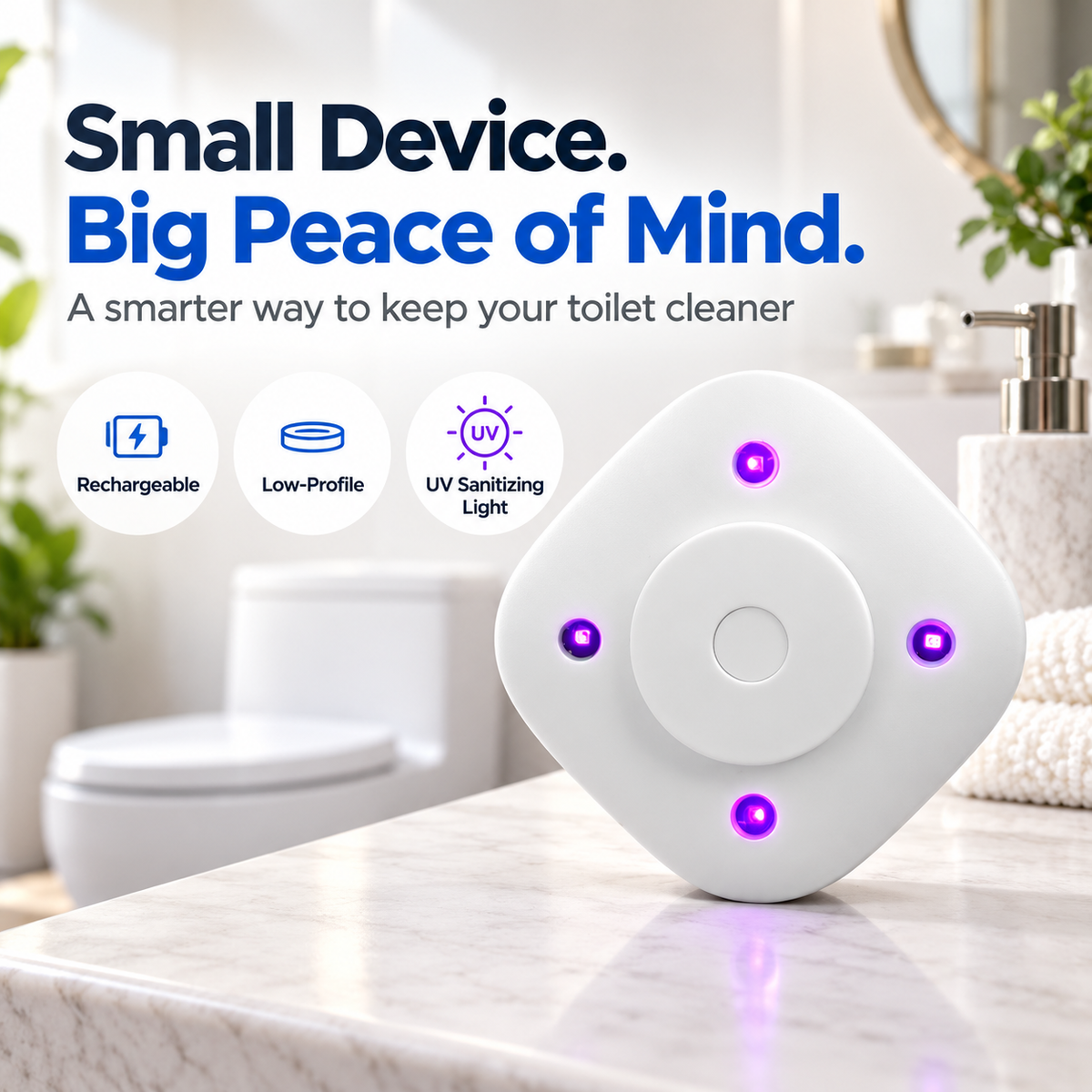 🦠 Tired of worrying about bathroom hygiene? Make everyday toilet care easier with our Smart UV Toilet Sanitizing Light! 🛡️