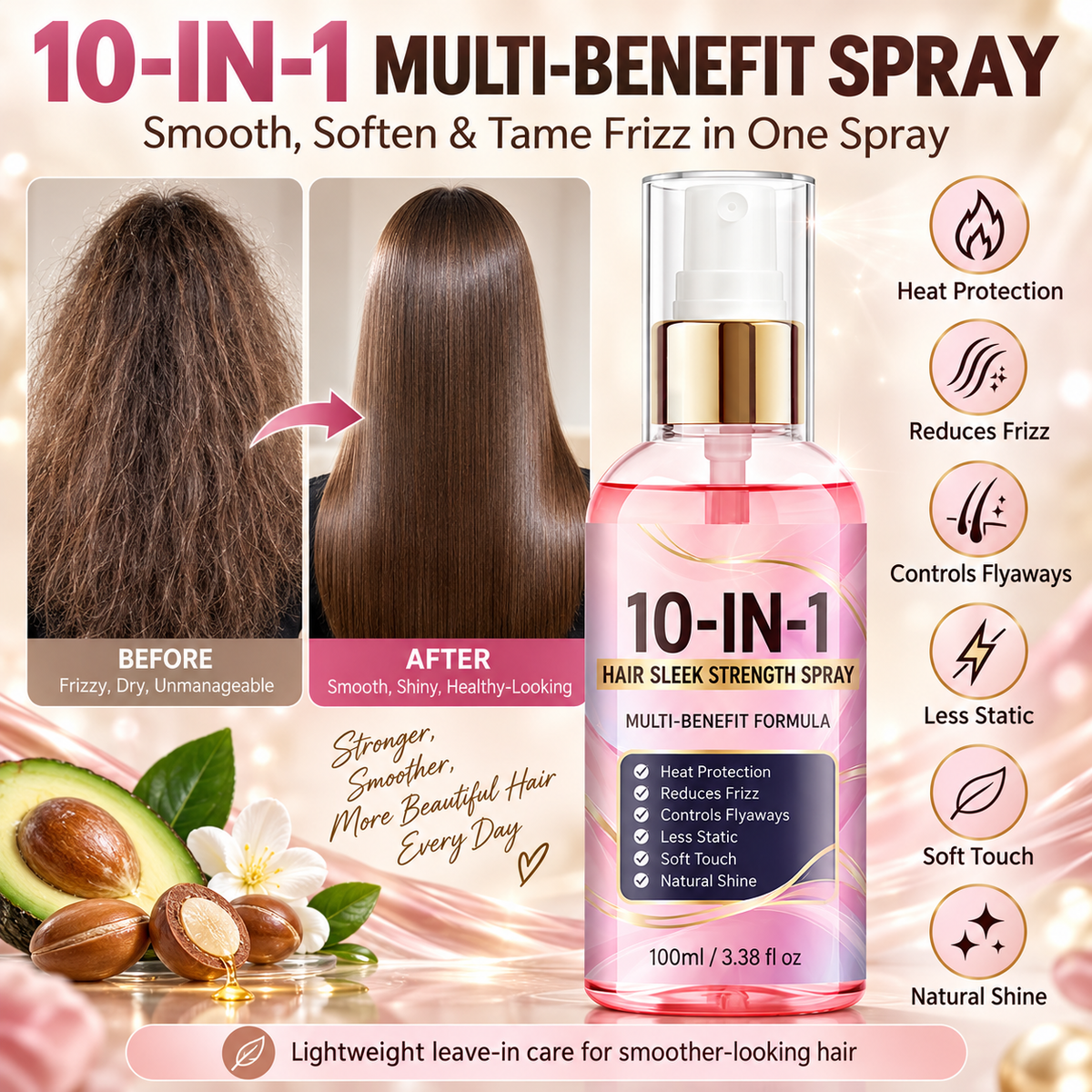 10-in-1 Hair Smoothing & Frizz Control Spray