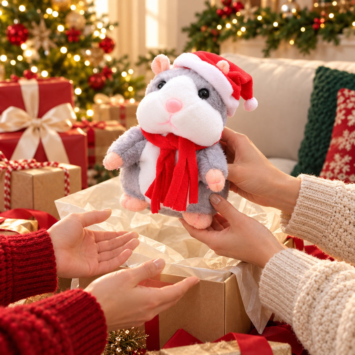 🎄🐹 Talking Christmas Hamster – The Holiday Toy That Talks Back! 🎁