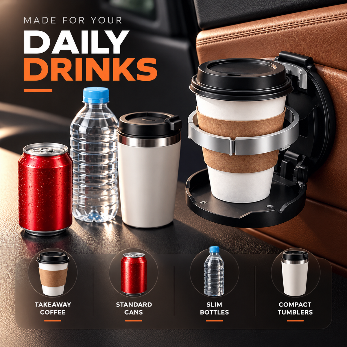 🔥 BUY 1 GET 1 FREE 🔥 Car Door Cup Holder 🚗🥤