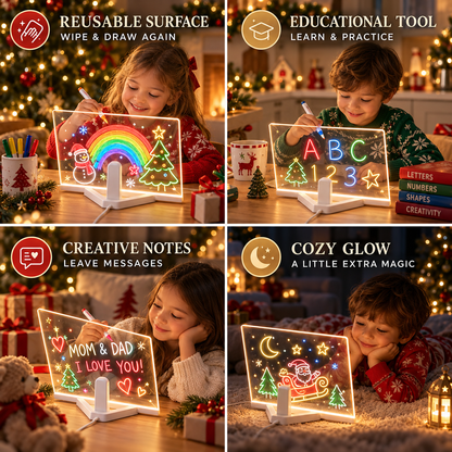 🎄🎁 BUY 1 GET 1 FREE | Kids LED Drawing Board ✨🎨 | Perfect Christmas Gift 🎅