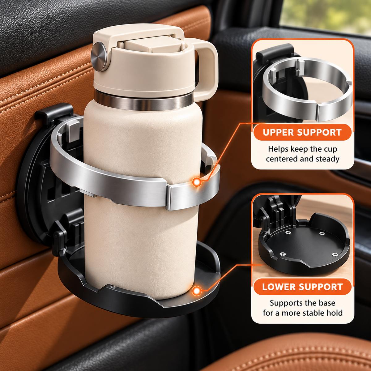 🔥 BUY 1 GET 1 FREE 🔥 Car Door Cup Holder 🚗🥤