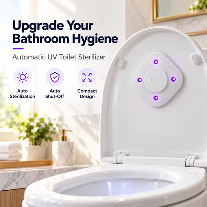 🦠 Tired of worrying about bathroom hygiene? Make everyday toilet care easier with our Smart UV Toilet Sanitizing Light! 🛡️