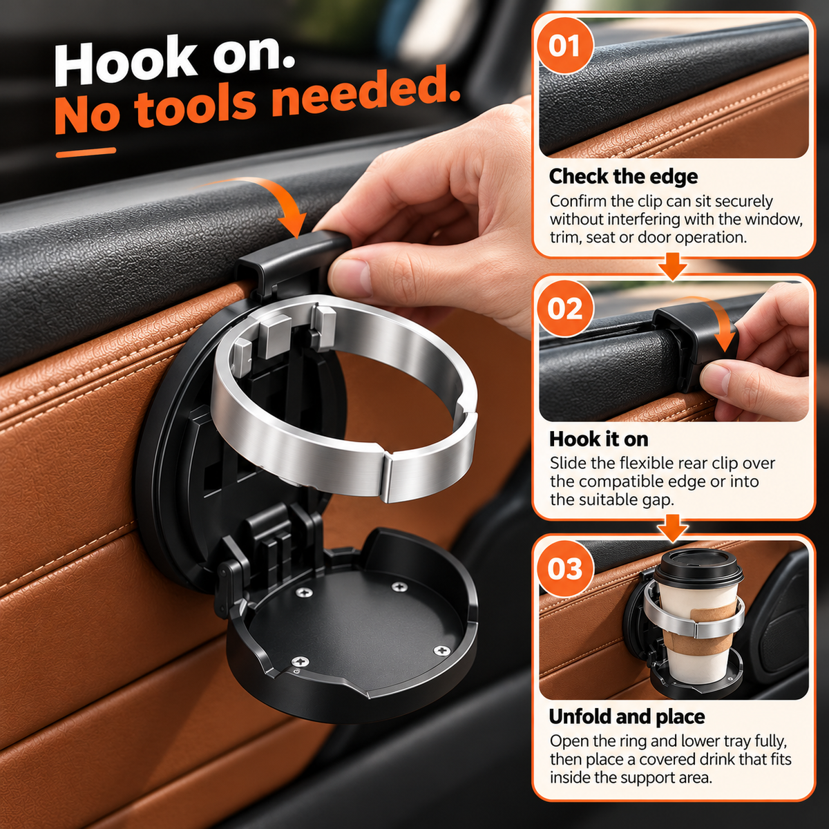 🔥 BUY 1 GET 1 FREE 🔥 Car Door Cup Holder 🚗🥤
