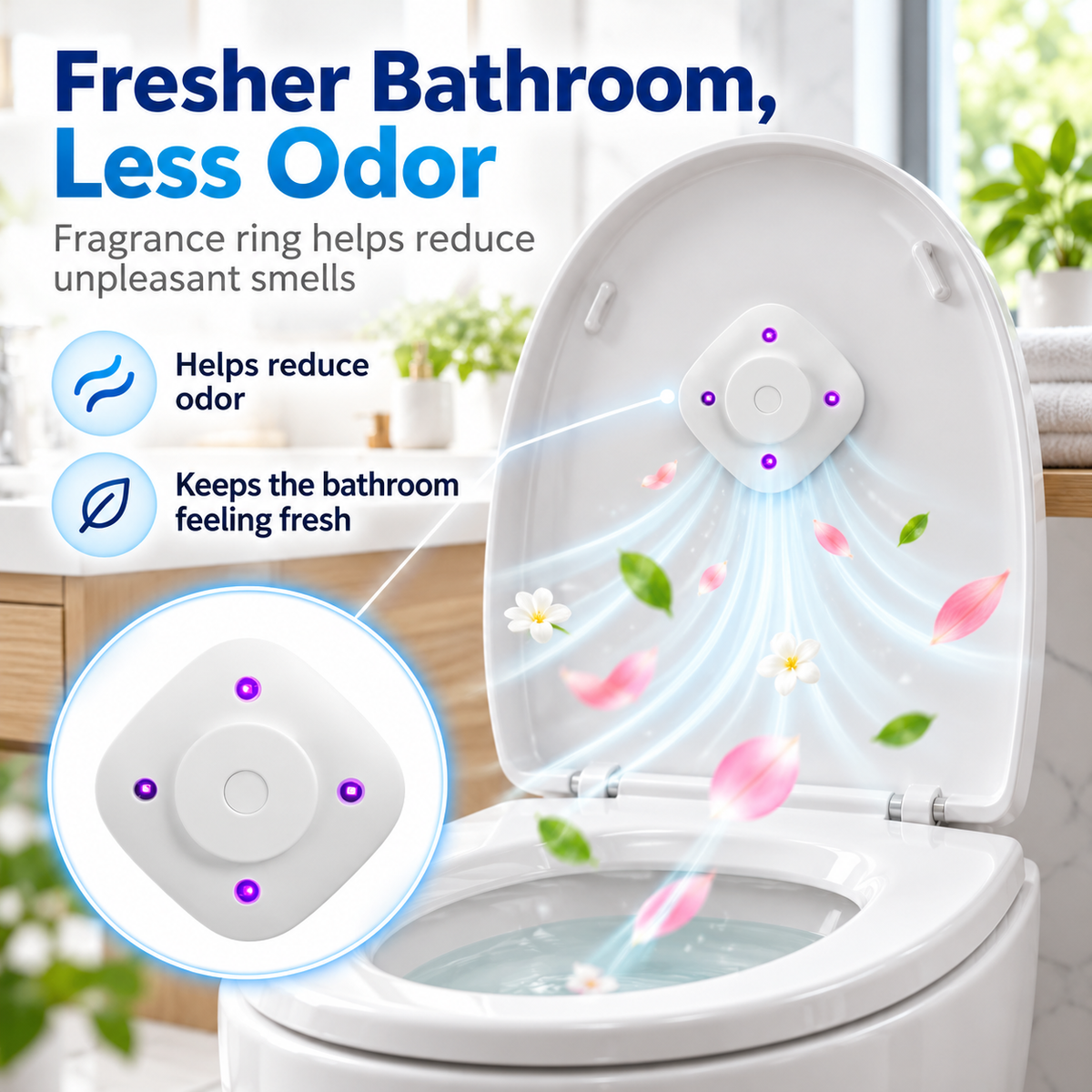🦠 Tired of worrying about bathroom hygiene? Make everyday toilet care easier with our Smart UV Toilet Sanitizing Light! 🛡️