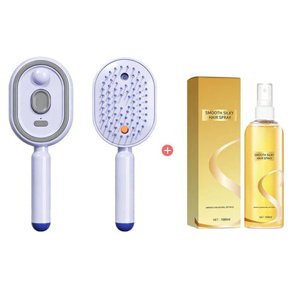 Electric hairbrush with spray and massage