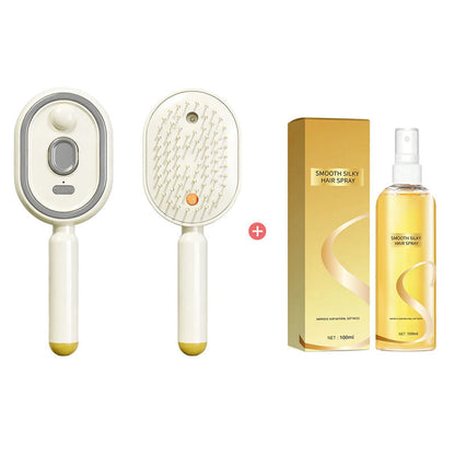 Electric hairbrush with spray and massage