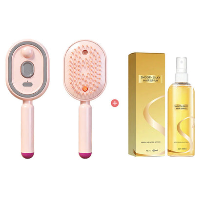 Electric hairbrush with spray and massage