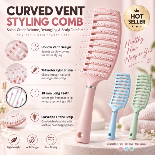 CURVED VENT STYLING BRUSH