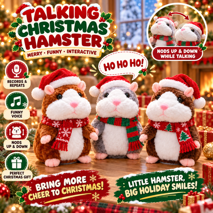 🎄🐹 Talking Christmas Hamster – The Holiday Toy That Talks Back! 🎁