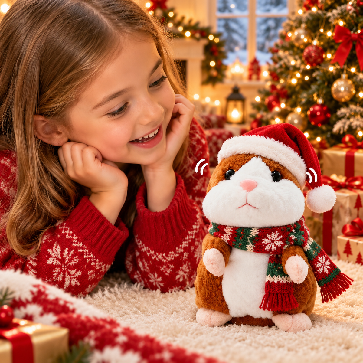 🎄🐹 Talking Christmas Hamster – The Holiday Toy That Talks Back! 🎁