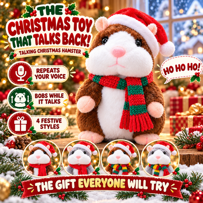 🎄🐹 Talking Christmas Hamster – The Holiday Toy That Talks Back! 🎁