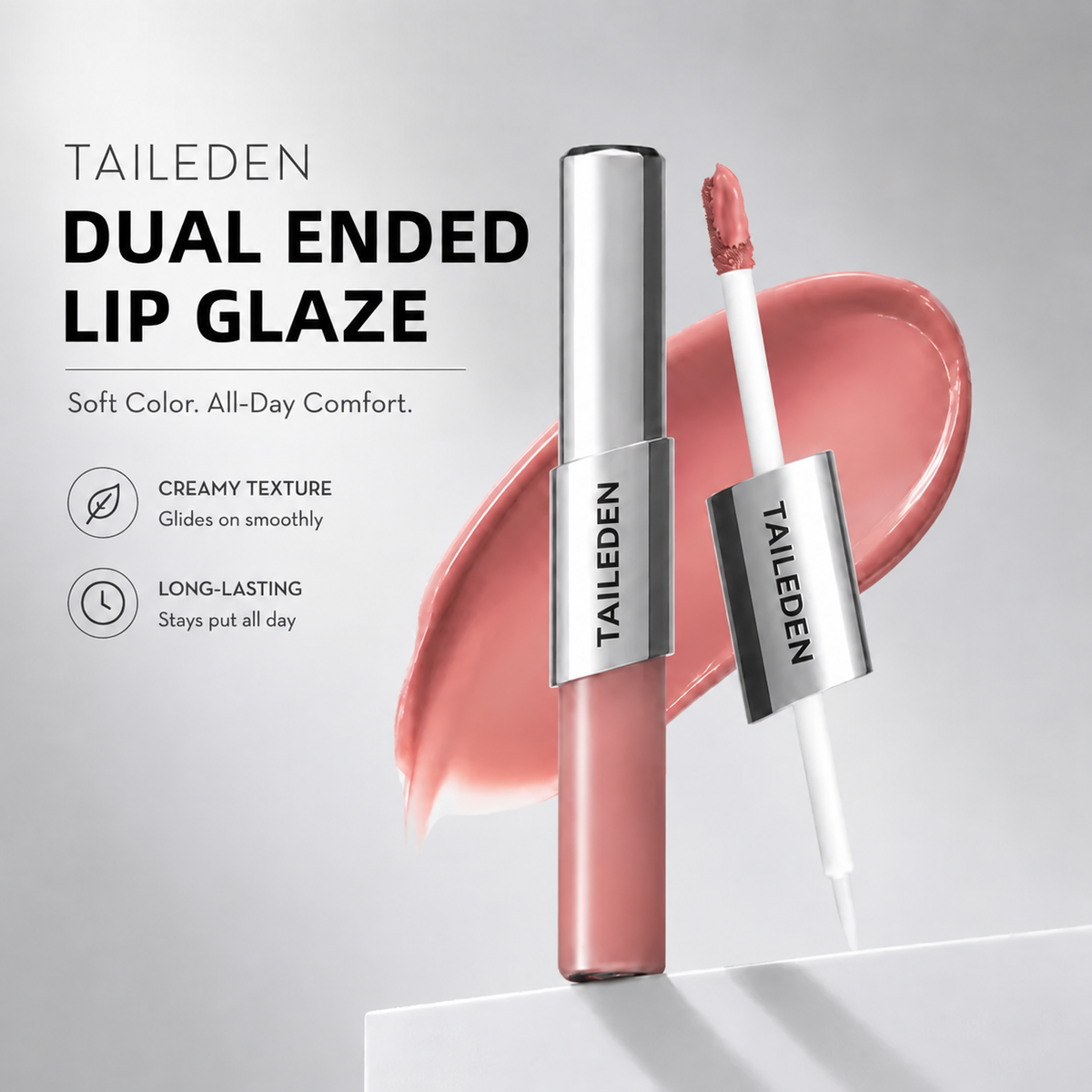 Perfect Twin Lip — Dual-Ended Liquid Lipstick with Velvet Matte Color and Glossy Shine