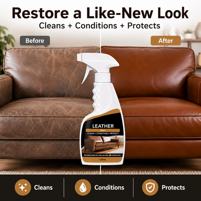 3-in-1 Leather Cleaner & Conditioner Spray – Cleans, Conditions & Protects, 120ml