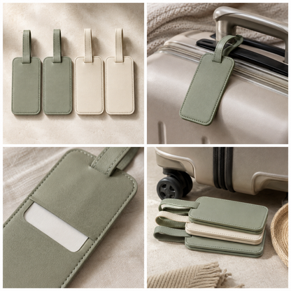 Aonlo FindMe Luggage Tags — 4 Pack four-view product overview