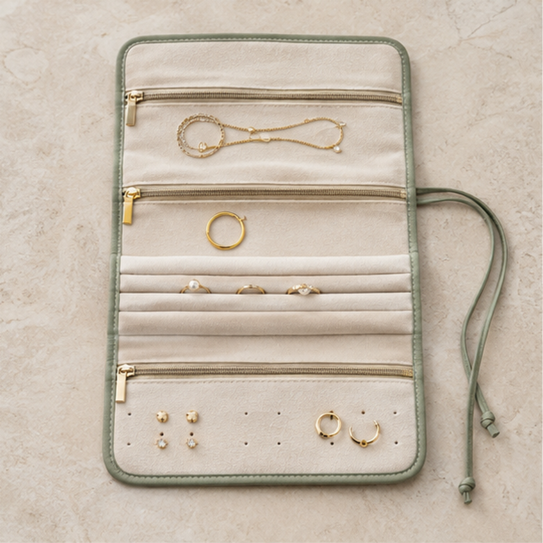 Aonlo FoldSoft Jewelry Travel Roll