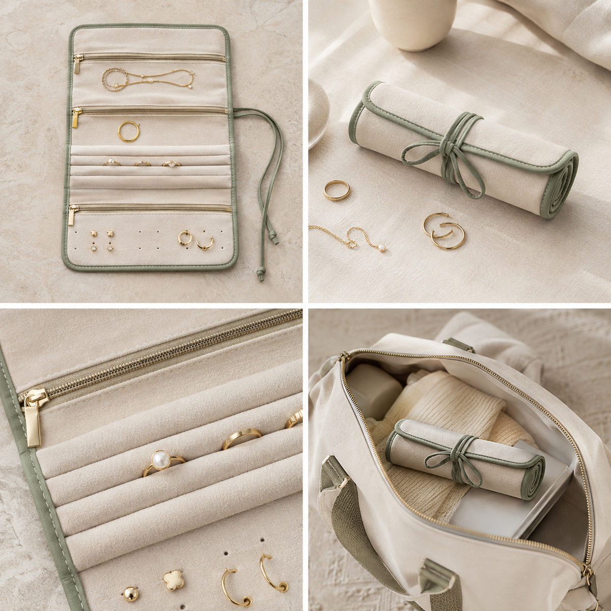 Aonlo FoldSoft Jewelry Travel Roll