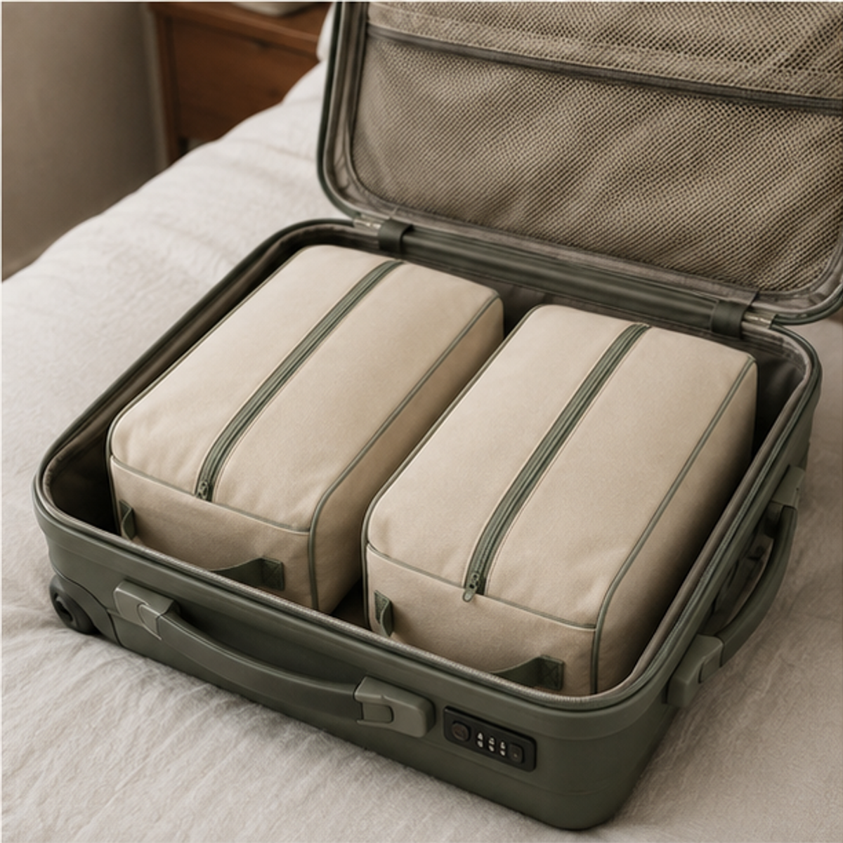 Aonlo PackPair Travel Shoe Bags — 4 Piece Set organized for travel