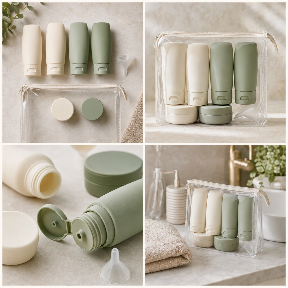 Aonlo RefillReady Travel Bottle Set