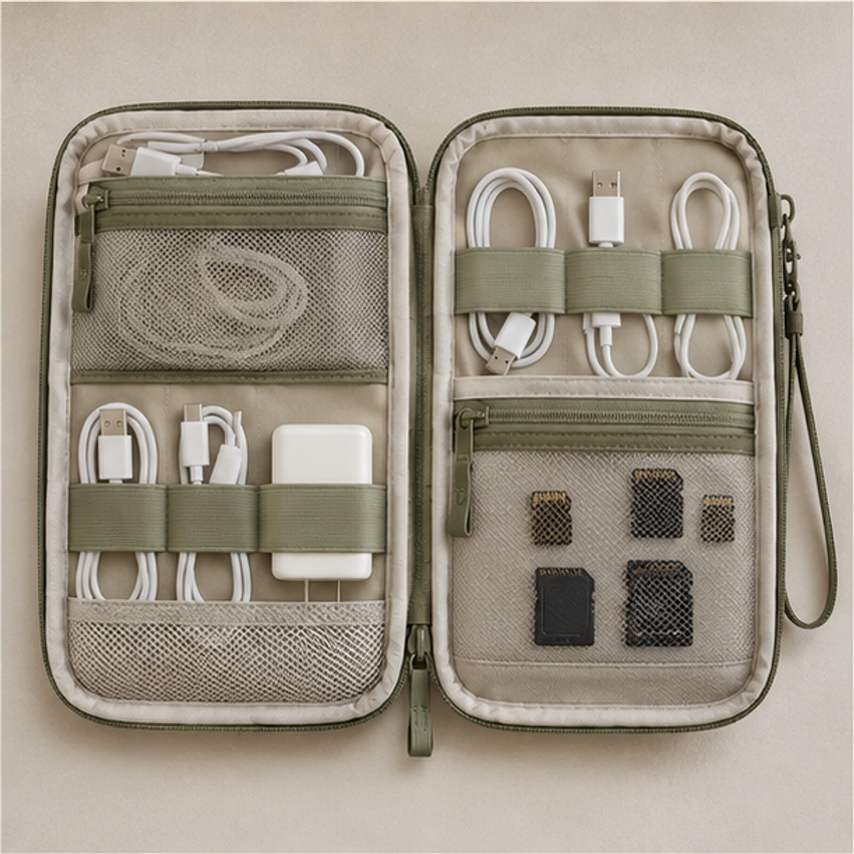 Aonlo WireWise Travel Tech Pouch in a travel setting