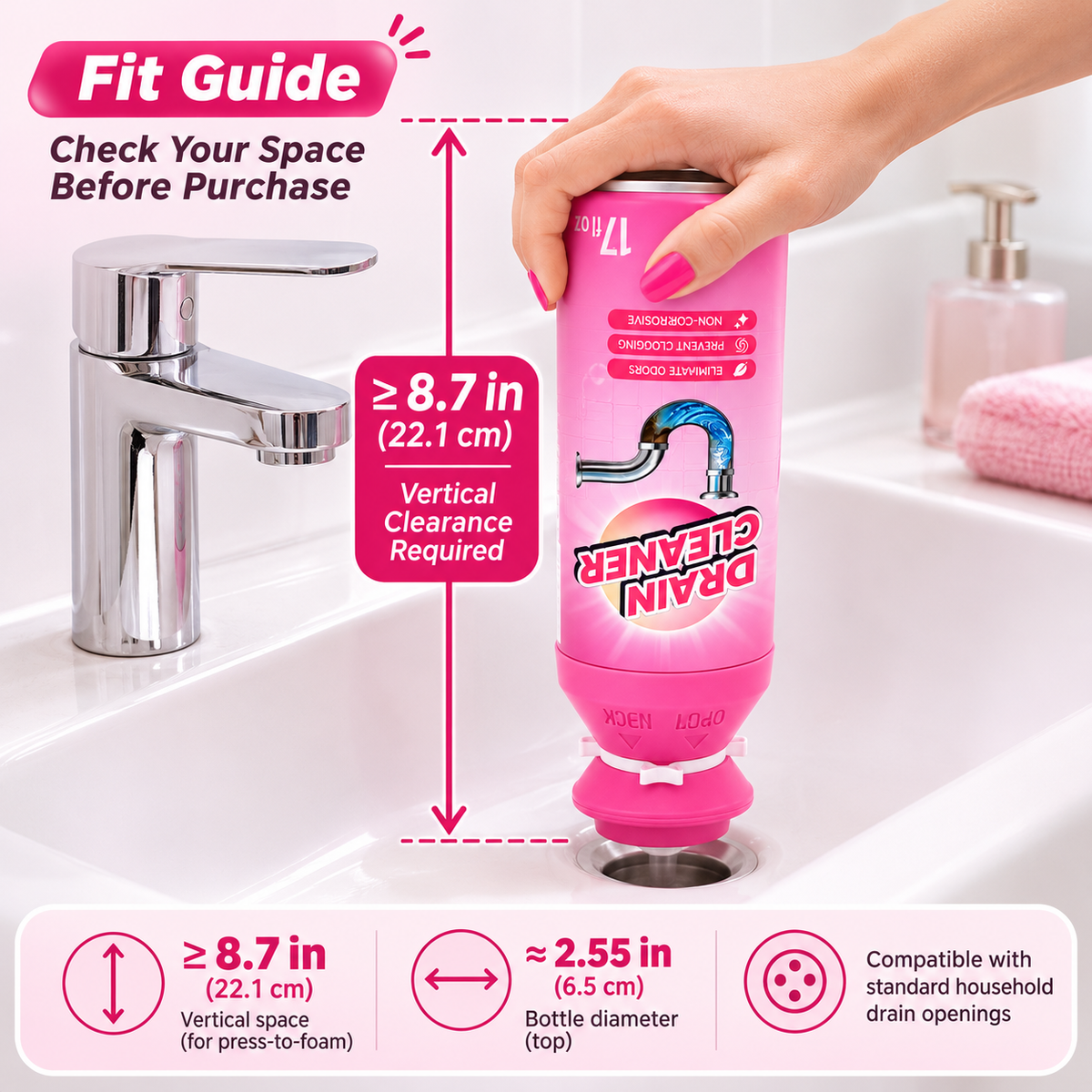 🎁 BUY 1 GET 1 FREE – Foam Drain Cleaner 🫧
