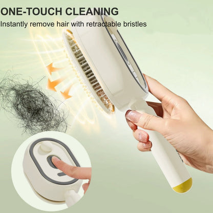 Electric hairbrush with spray and massage