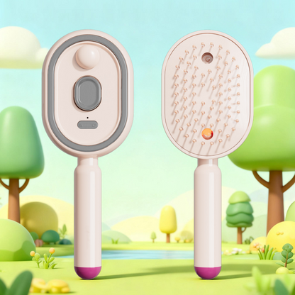 Electric hairbrush with spray and massage