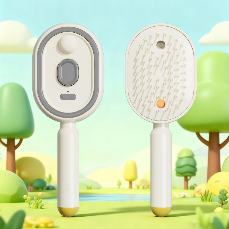 Electric hairbrush with spray and massage